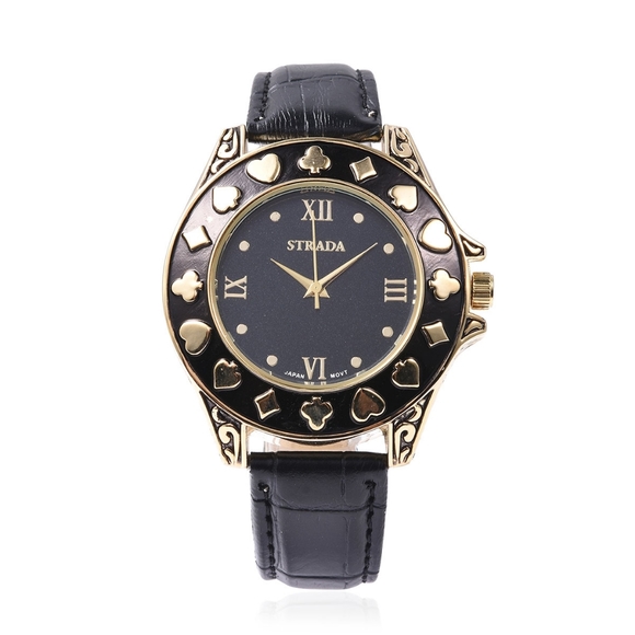 STRADA Watch Ace playing cards leather band main image 4